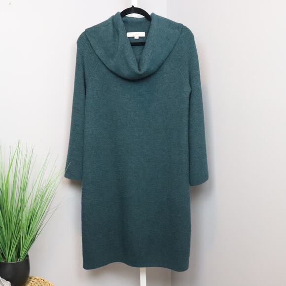 Loft Cowl Neck Sweater Dress with Bell Sleeve Size S - Picture 1 of 7